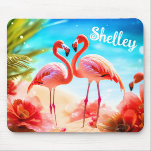 Tapis De Souris Carte de souris à thème Flamant rose personnalisé