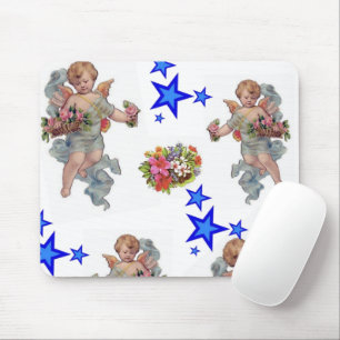 Tapis De Souris Carte de souris Angel Blue Stars !