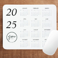 Carte de souris Calendrier 2025 personnalisée avec
