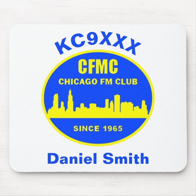 Tapis De Souris Carte de souris CFMC personnalisée avec appel et n (Devant)