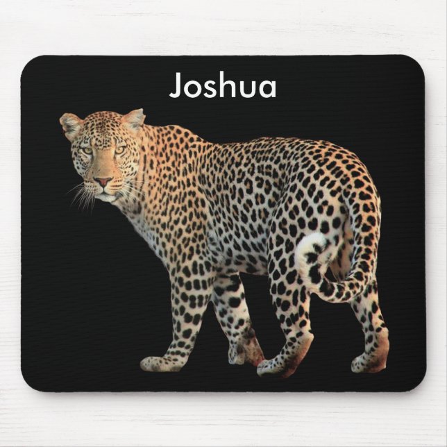 Tapis De Souris Carte de souris Leopard personnalisable (Devant)