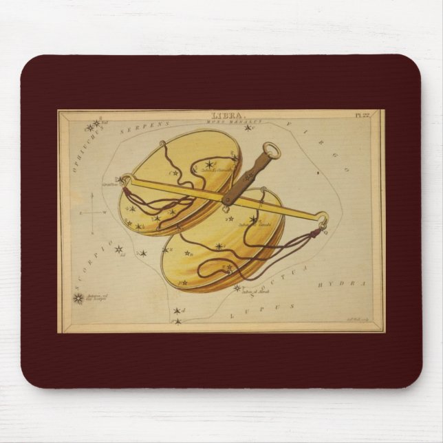 Tapis De Souris Carte de souris Libra (Devant)