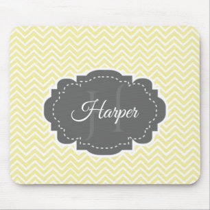 Tapis De Souris Carte de souris personnalisée Chevron jaune