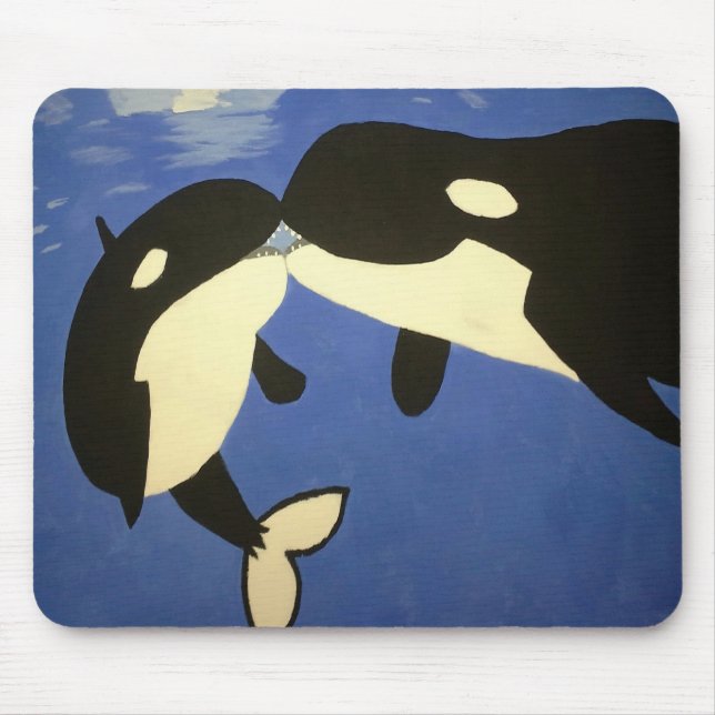 Tapis De Souris Carte de souris pour baleines mignonnes (Devant)