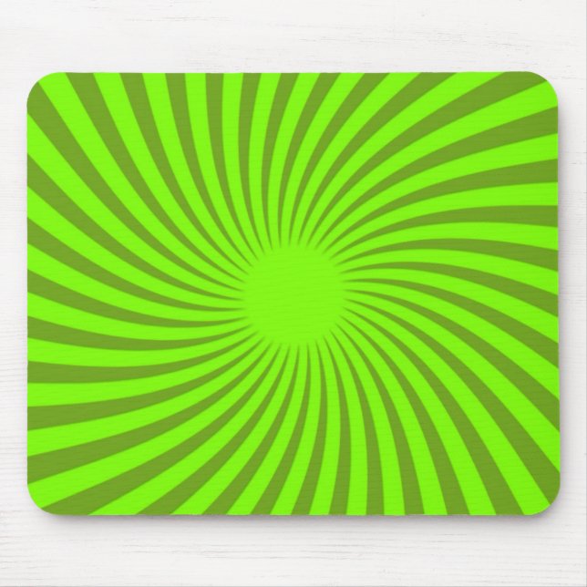 Tapis De Souris Carte de souris spirale verte (Devant)