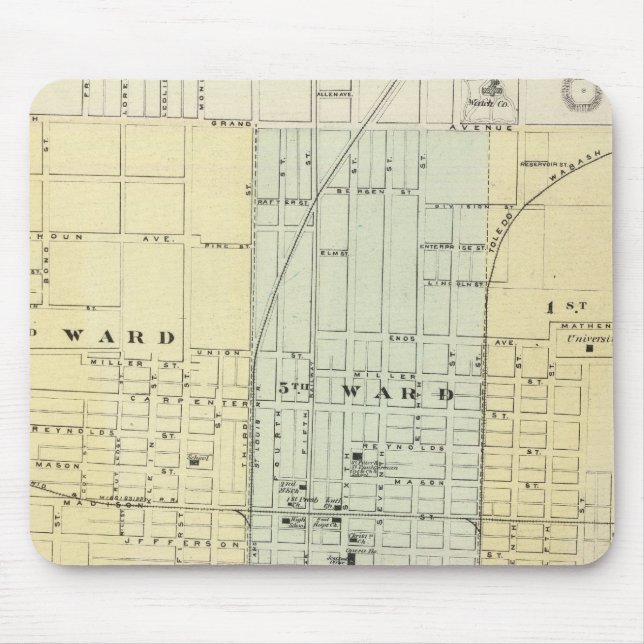 Tapis De Souris Carte de Springfield City (Devant)
