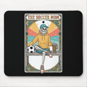 Tapis De Souris Carte de tarot de la mère de football squelette ca