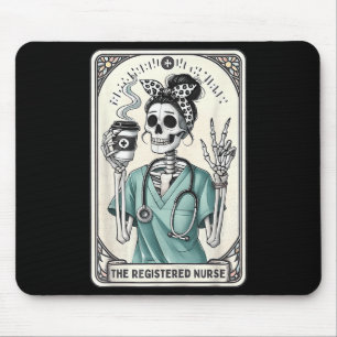 Tapis De Souris Carte de tarte de l'infirmière inscrite Skeleton R