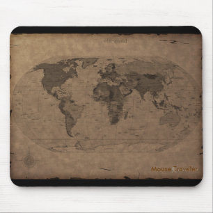 Tapis De Souris Carte de Vieux Monde Mousepad