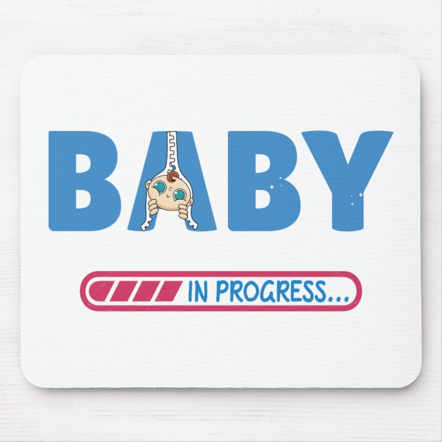 Tapis De Souris Carte de visite bébé en cours (Devant)