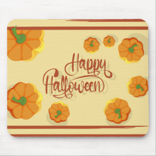 Tapis De Souris Carte de vœux encadrée Bonne typographie Halloween