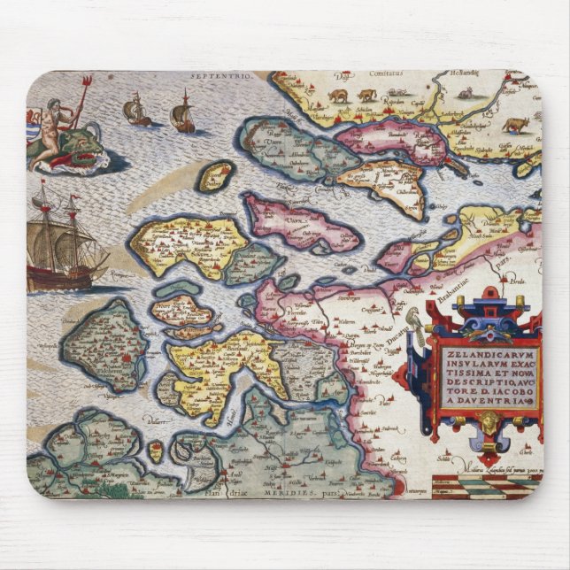 Tapis De Souris Carte de Zélande, c.1560 (Devant)