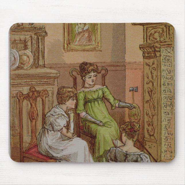 Tapis De Souris Carte dépeignant une scène de coin du feu (Devant)