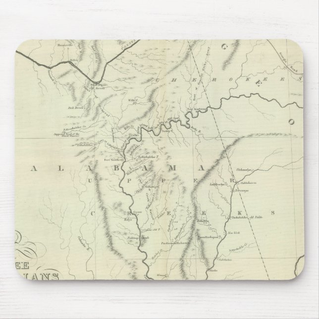 Tapis De Souris Carte des Cherokees (Devant)