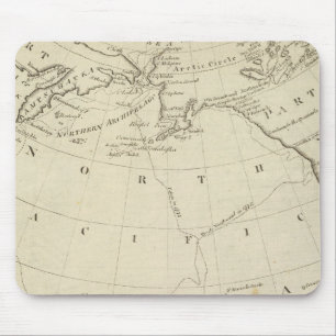 Tapis De Souris Carte des découvertes faites par Cook et Clerke 2