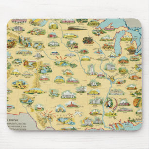 Tapis De Souris Carte des États-Unis