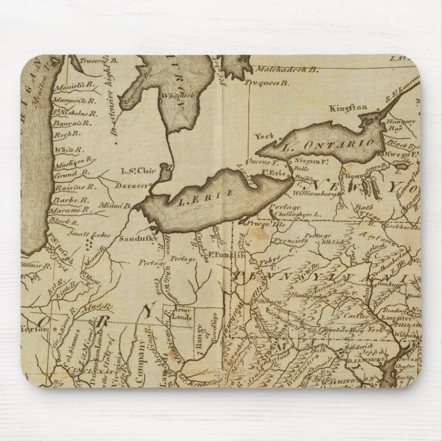 Tapis De Souris Carte des États-Unis 3 (Devant)