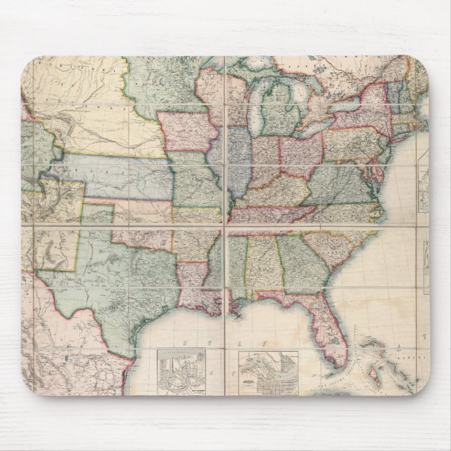 Tapis De Souris Carte des États-Unis 3 (Devant)