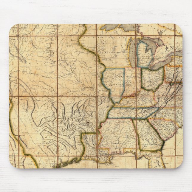 Tapis De Souris Carte des États-Unis 3 (Devant)