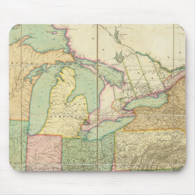 Tapis De Souris Carte des États-Unis 6 (Devant)