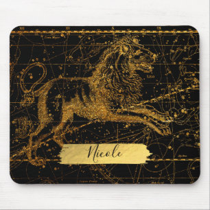 Tapis De Souris Carte des étoiles céleste SIGNE Astrologique LEO L