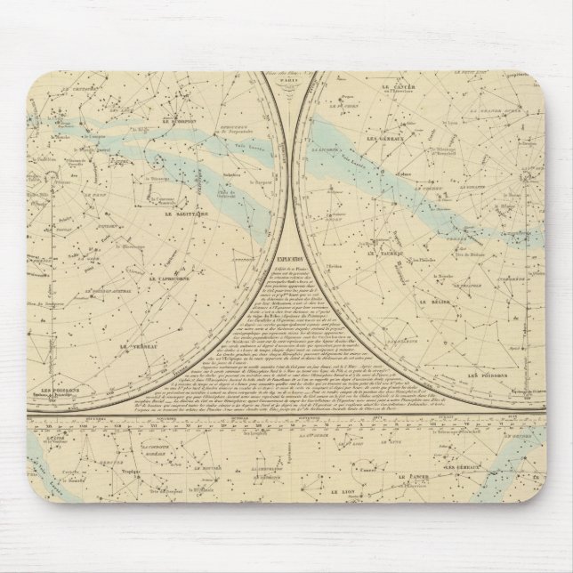 Tapis De Souris Carte des étoiles fixes (Devant)