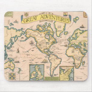 Tapis De Souris Carte des grandes aventures