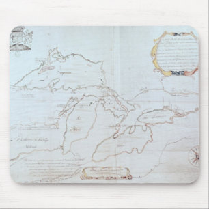 Tapis De Souris Carte des Great Lakes