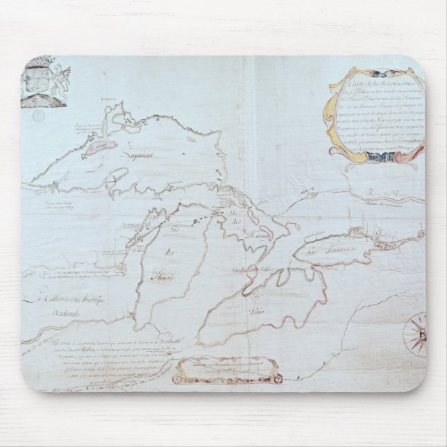 Tapis De Souris Carte des Great Lakes (Devant)