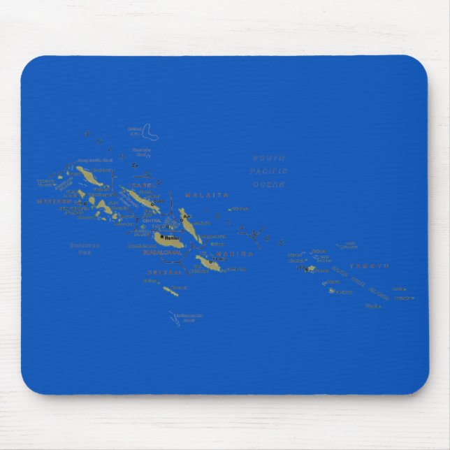 Tapis De Souris Carte des îles Salomon Mousepad (Devant)