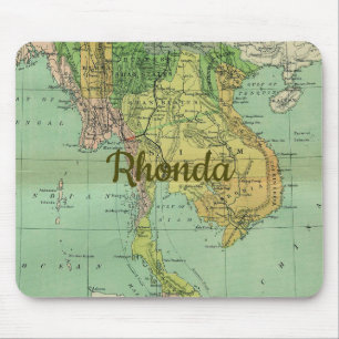 Tapis De Souris Carte des premiers Siam de Thaïlande