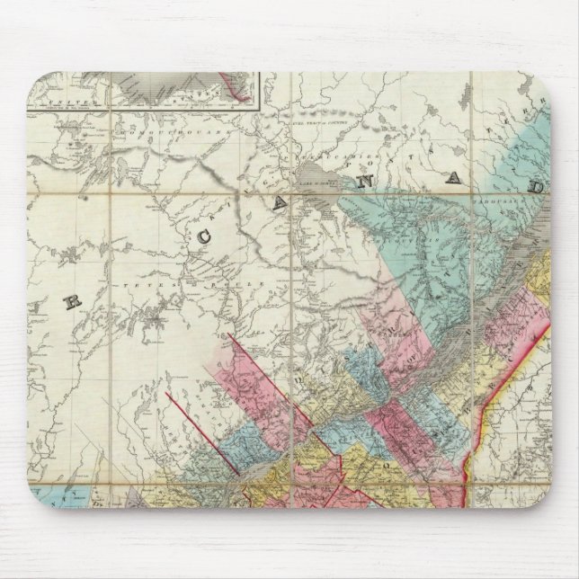 Tapis De Souris Carte Des Provinces Du Canada (Devant)