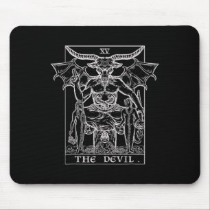 Tapis De Souris Carte Devil Tarot Phomet Gothique Halloween Satan