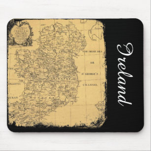 Tapis De Souris Carte d'Irlande antique Mousepad