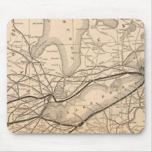Tapis De Souris Carte du chemin de fer New York Central et Hudson 