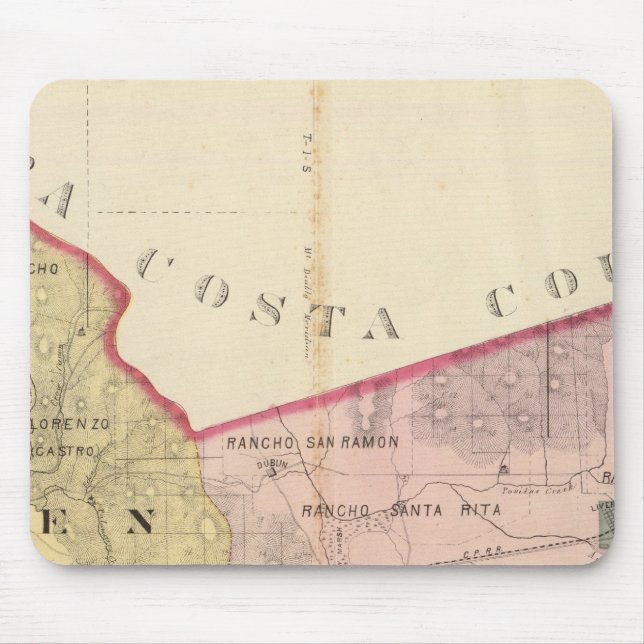 Tapis De Souris Carte du comté d'Alameda (Devant)