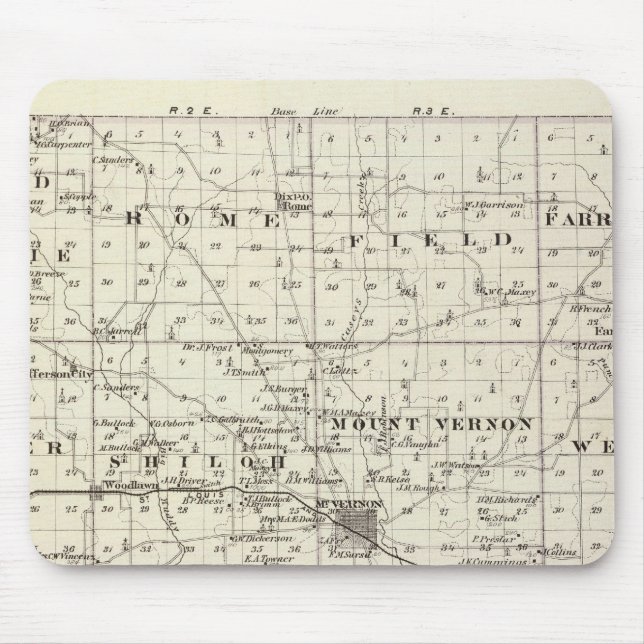 Tapis De Souris Carte du comté de Jefferson (Devant)