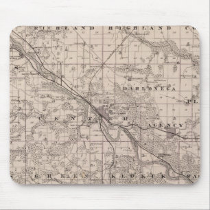 Tapis De Souris Carte du comté de Wapello, État de l'Iowa