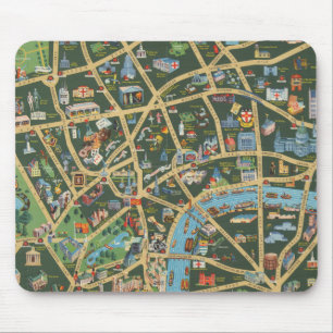 Tapis De Souris Carte du Daily Telegraph de Londres