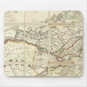Tapis De Souris Carte du district de Montréal, Bas-Canada