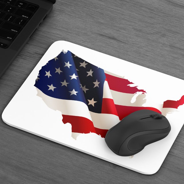 Tapis De Souris Carte du drapeau américain Mousepad (Créateur téléchargé)