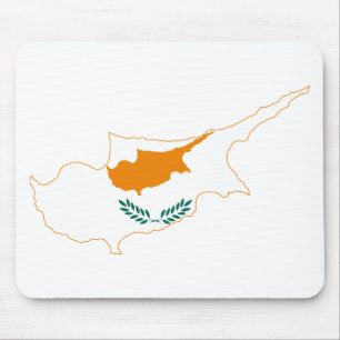 Tapis De Souris Carte du drapeau chypriote CY