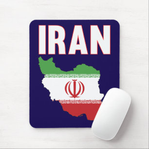 Tapis De Souris Carte du drapeau iranien Fierté iranienne