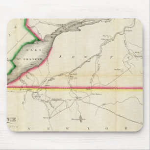 Tapis De Souris Carte du fleuve Saint-Laurent et du pays voisin