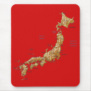Tapis De Souris Carte du Japon Mousepad