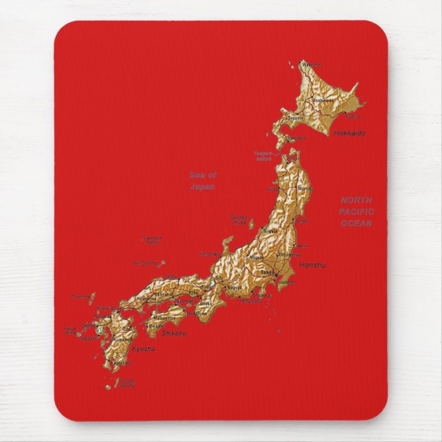 Tapis De Souris Carte du Japon Mousepad (Devant)