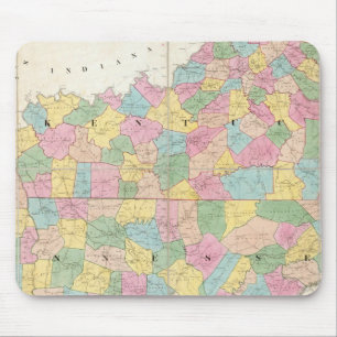 Tapis De Souris Carte du Kentucky et du Tennessee