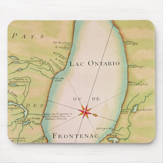 Tapis De Souris Carte du lac Ontario (Devant)