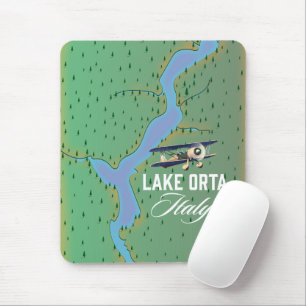 Tapis De Souris Carte du lac Orta Italie