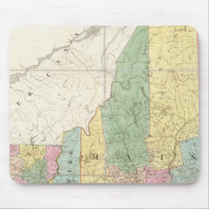 Tapis De Souris Carte du Maine, New Hampshire, Vermont